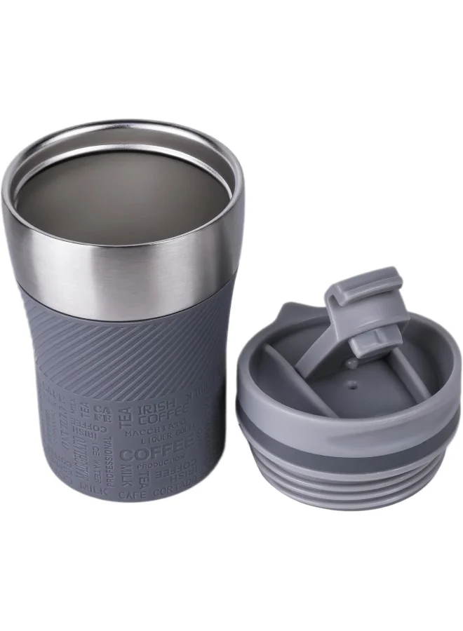 Nessan Insulated Stainless Steel Vacuum Mug, 240ml – Grey, Keeps Drinks Hot or Cold