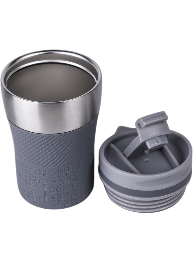 Nessan Insulated Stainless Steel Vacuum Mug, 240ml – Grey, Keeps Drinks Hot or Cold - Image 2