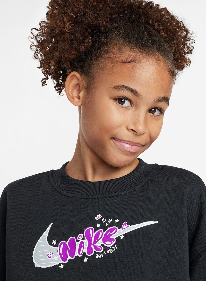Nike Youth Nsw Club Fleece Oversized Sweatshirt - Image 3