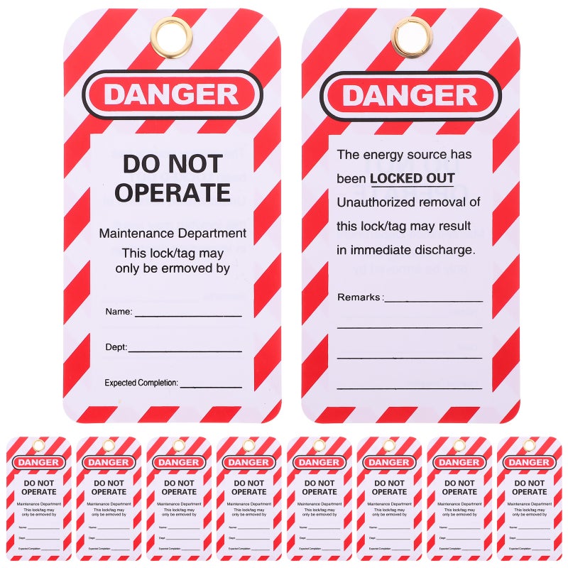 10pcs Lockout Tags Tags Do Not Operate Tags Lockout Hanging Tags for Factory Equipment - Image 1