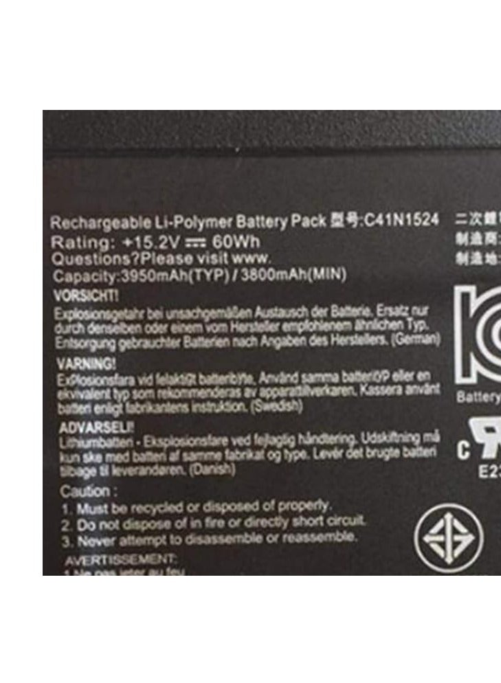 Terabyte بطارية لابتوب بديلة C41N1524 0B200-01250200 C41PMC5 لأجهزة Asus ZenBook G60V N501JW-1A N501JW-1B N501JW-2A N501JW-2B N501VW-N501VW-2B UX501JW Series [15.2V 60Wh 3950mAh] - Image 2