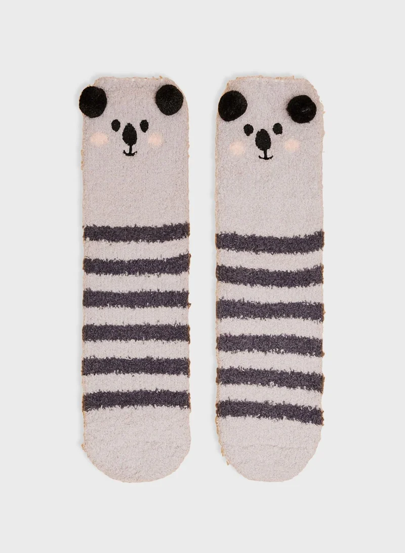 women'secret Embroidered Low Knee Socks