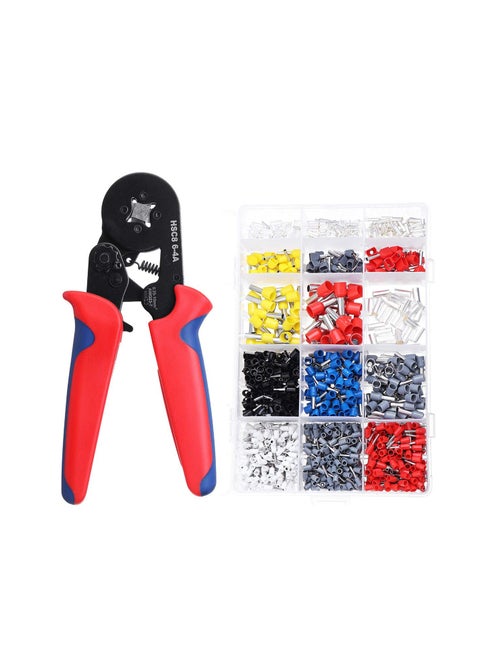1640PCS Connector Wire Terminal Kit with +6-4A Crimper Pliers Wire Stripper Tool Crimp Terminals