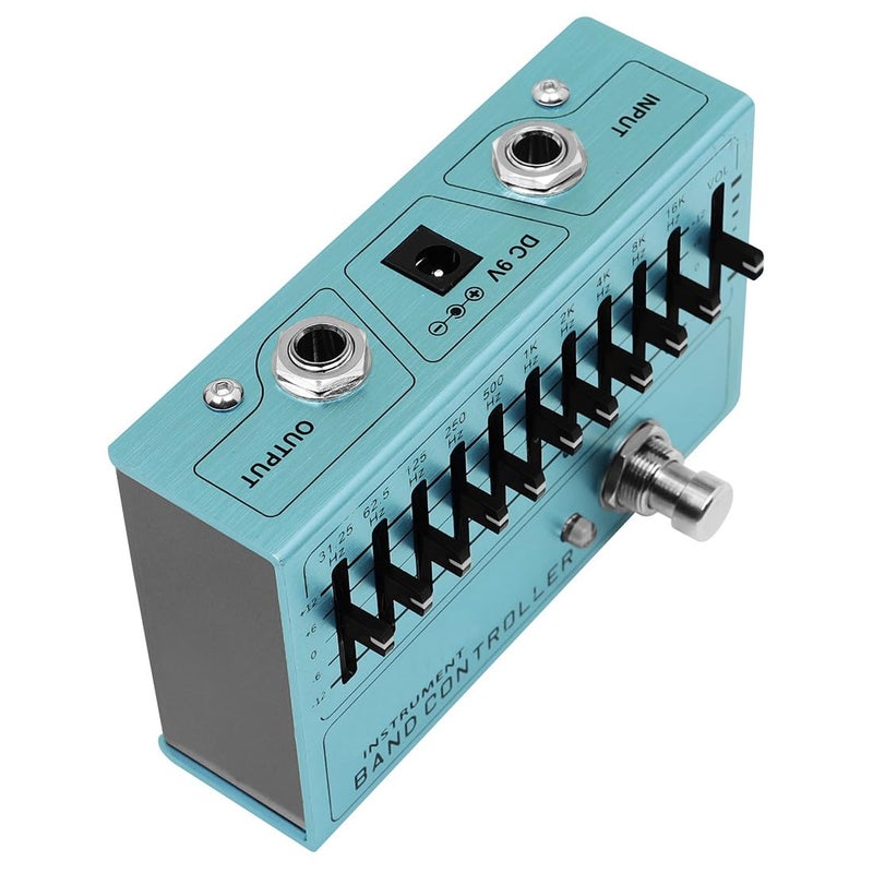 Lelukee EQ Pedal 10 Band Equalizer Ten Band EQ Guitar Effects Pedal for 4-string, 5-string Bass and 6-string, 7-string Electric Guitar & 31.25Hz to 16kHz Bass (10 Band) - Image 5