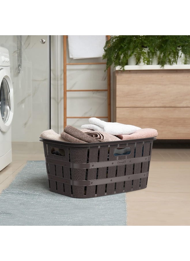 Cosmoplast 40L Cedargrain Laundry Bin (Dark Grey)  - Image 1