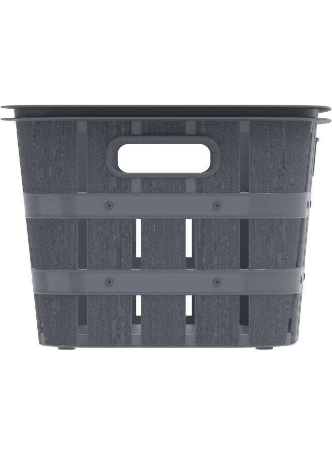Cosmoplast 40L Cedargrain Laundry Bin (Dark Grey)  - Image 2