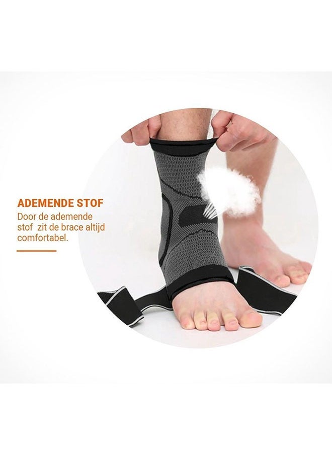 Generic - Ankle Protector ，Support Brace with Adjustable Strap – Pain Relief Compression Sleeve for Sprains, Tendonitis, Plantar Fasciitis – Breathable & Comfortable for Sports & Daily Use (1Pair-Black-XL) - Image 1
