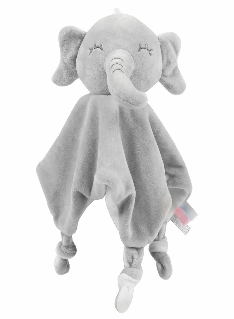 Y&D Baby Comforters Elephant Blanket, Girl Boy Comforter New Born Infant Toddler Cuddle Snuggle Toy Blankets for Nursery Strollers, Cots, Cribs, Car Seats  - Image 1