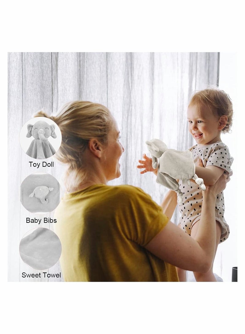 Y&D Baby Comforters Elephant Blanket, Girl Boy Comforter New Born Infant Toddler Cuddle Snuggle Toy Blankets for Nursery Strollers, Cots, Cribs, Car Seats  - Image 5
