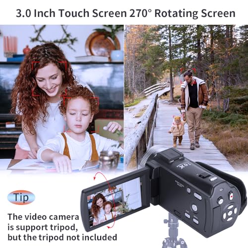 ORDRO Camcorders HDV-V12 HD 1080P Video Camera Recorder Infrared Night Vision Camera Camcorders with 16G Memory Card and 2 Batteries - Image 4