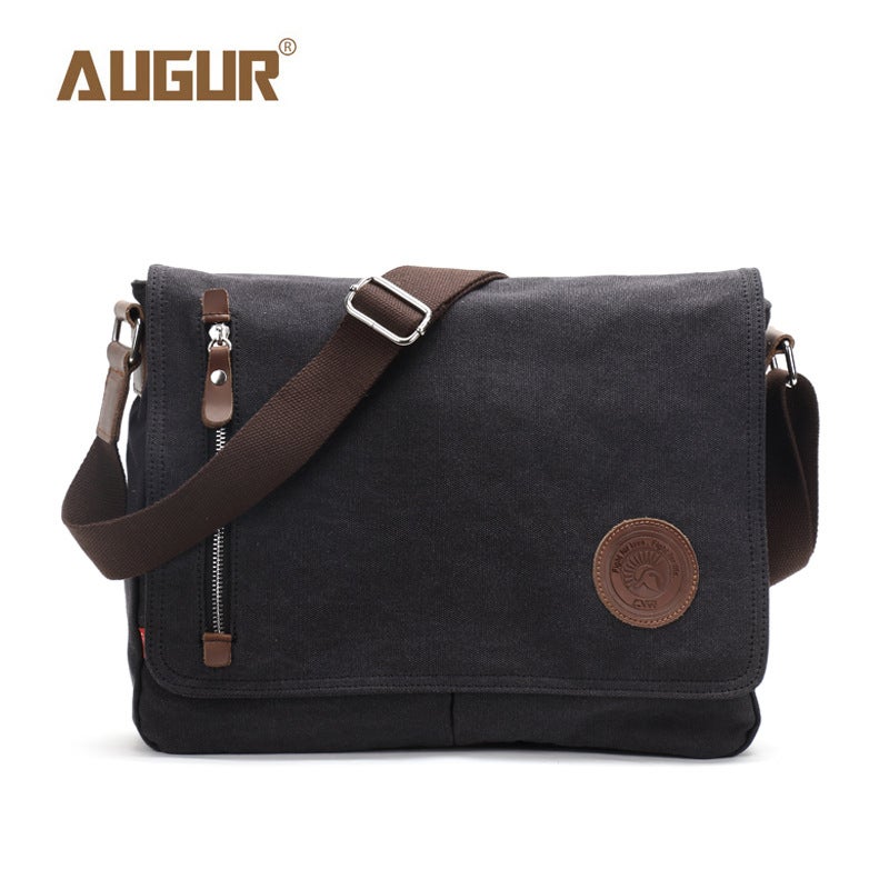 حقيبة كتف رجالية جديدة من AUGUR - حقيبة كاجوال بتصميم كوري للطلاب