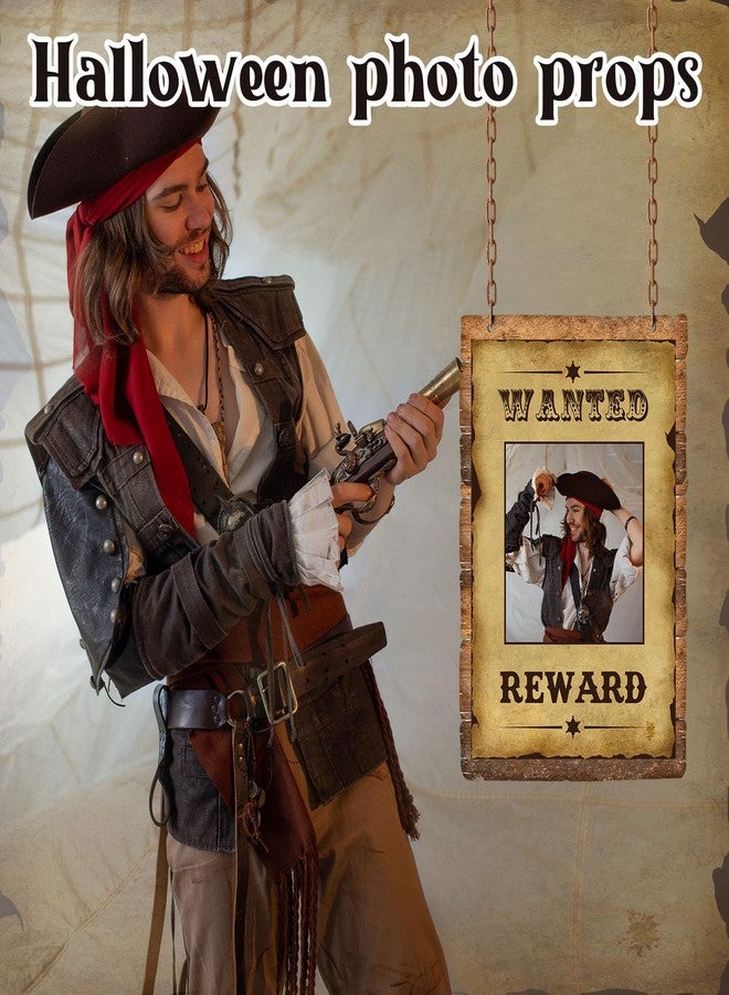 Engrowtic 12 Pcs Western Wanted Poster Western Cowboy Party Decorations Wanted Photo Booth Frame with Glue Point Rodeo Party Decorations for West Birthday Retro Rustic Decoration Supplies(10 x 15 Inch,Classic) - Image 3