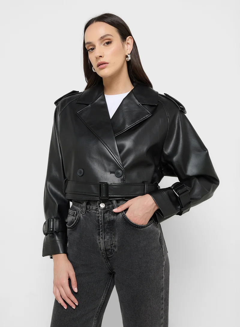 فيرو مودا Belted Button Detail Jacket