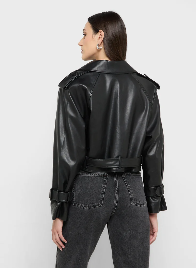 فيرو مودا Belted Button Detail Jacket
