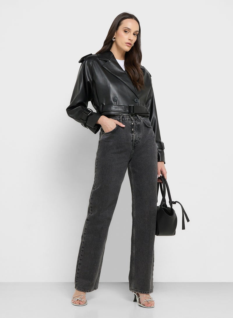 VERO MODA Belted Button Detail Jacket  - Image 4