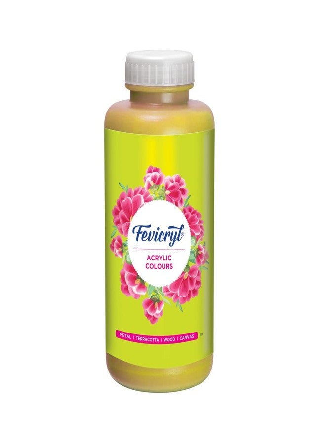 Fevicryl Acrylic Colour (Lemon Yellow, 1litre) for Art and Craft Paint, Canvas, Wood, Leather, Earthenware, Metal - Image 1