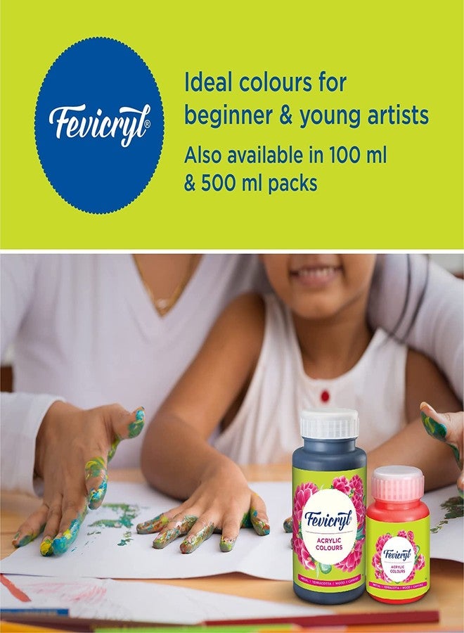 Fevicryl Acrylic Colour (Lemon Yellow, 1litre) for Art and Craft Paint, Canvas, Wood, Leather, Earthenware, Metal - Image 4