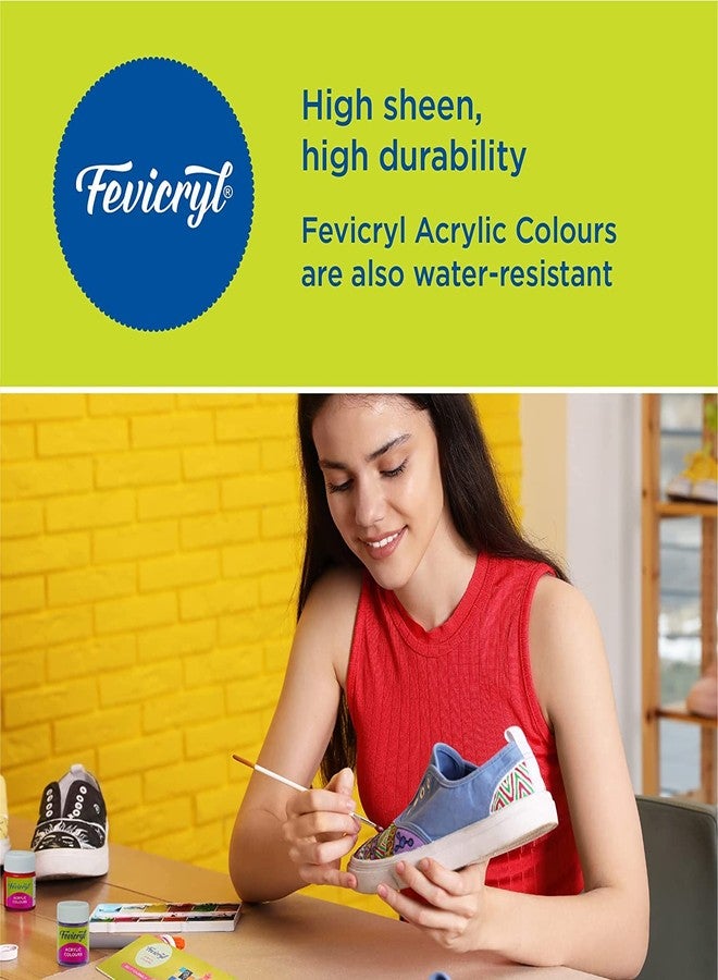 Fevicryl Acrylic Colour (Lemon Yellow, 1litre) for Art and Craft Paint, Canvas, Wood, Leather, Earthenware, Metal - Image 5