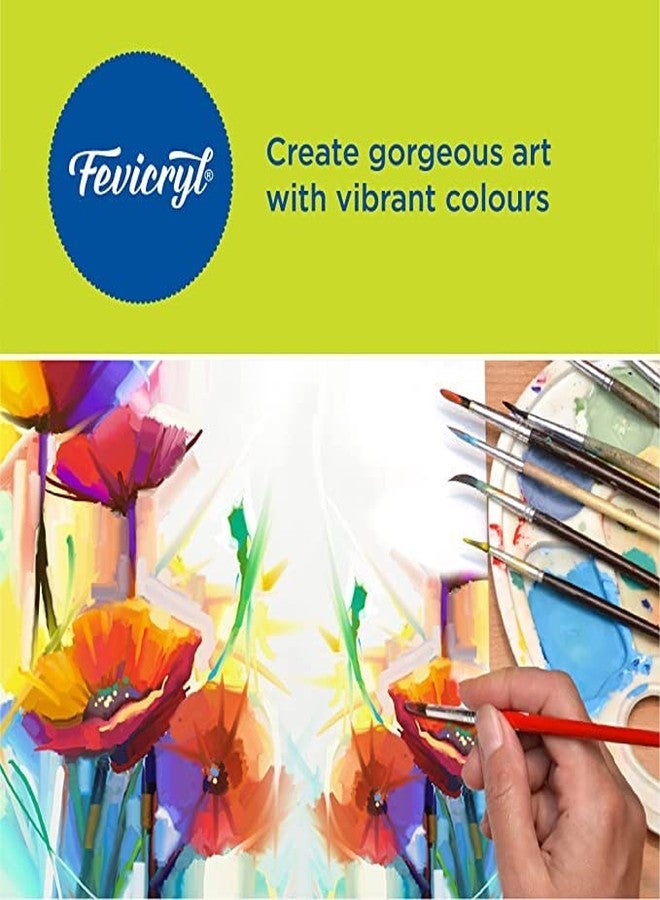 Fevicryl Acrylic Colour (Lemon Yellow, 1litre) for Art and Craft Paint, Canvas, Wood, Leather, Earthenware, Metal - Image 2
