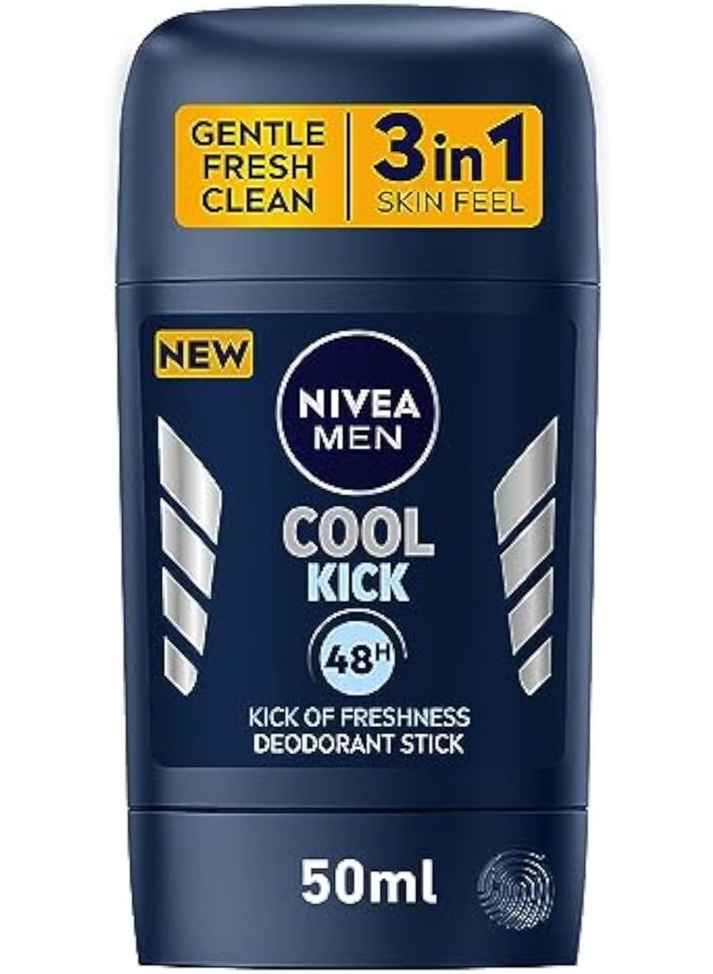 NIVEA Men Fresh Scent Stick Deodorant, 50ml, 48-Hour Protection, Alcohol-Free - Image 1