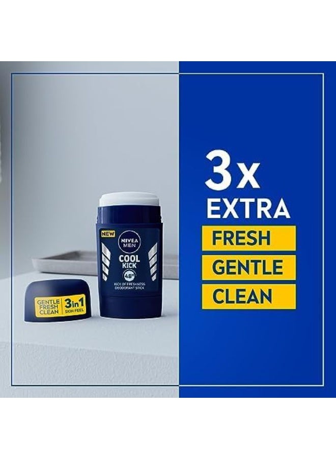 NIVEA Men Fresh Scent Stick Deodorant, 50ml, 48-Hour Protection, Alcohol-Free - Image 3