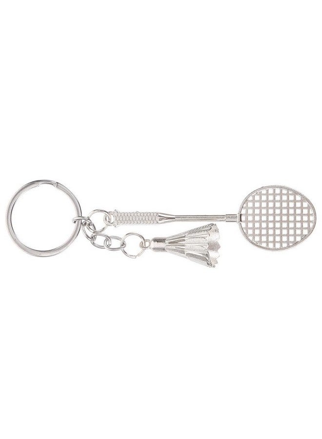 GCT Badminton Racket | Racquet with Shuttlecock Sports Metal Keychain for Car Bike Keyring (Gold) - Image 5