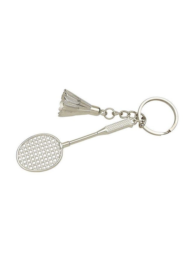 GCT Badminton Racket | Racquet with Shuttlecock Sports Metal Keychain for Car Bike Keyring (Gold) - Image 2