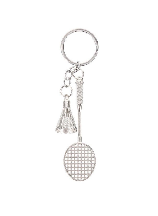 GCT Badminton Racket | Racquet with Shuttlecock Sports Metal Keychain for Car Bike Keyring (Gold) - Image 3