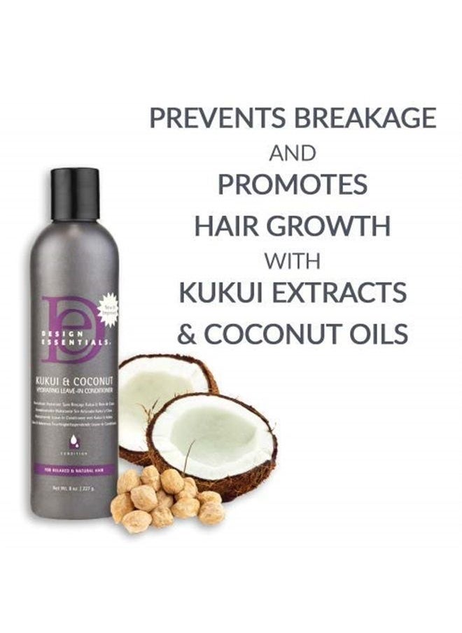 Design Essentials Natural Kukui & Coconut Hydrating Leave-In Conditioner For Relaxed And Natural Hair - 8 Oz  - Image 3