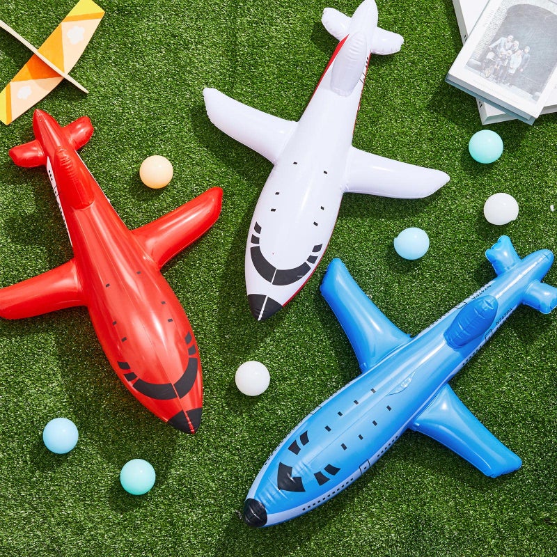 Gejoy 6 Pieces Large Inflatable Airplanes Aircraft Inflates Plane Inflated Airplane for Birthday Shower Party Decoration Supplies - Image 5