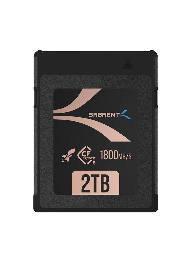 SABRENT بطاقة ذاكرة Rocket CFX PRO سعة 2TB من نوع CFexpress B بسرعة قراءة 1800MB/s وكتابة 1700MB/s (CF-XXIT-2TB) - Image 1