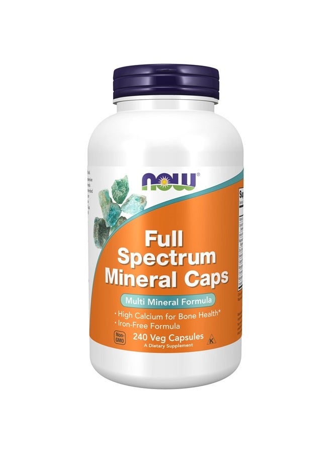 now Supplements, Full Spectrum Mineral Caps, Multi Mineral Formula, 240 Veg Capsules - Image 1