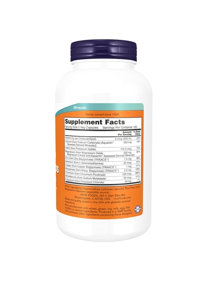 now Supplements, Full Spectrum Mineral Caps, Multi Mineral Formula, 240 Veg Capsules - Image 2