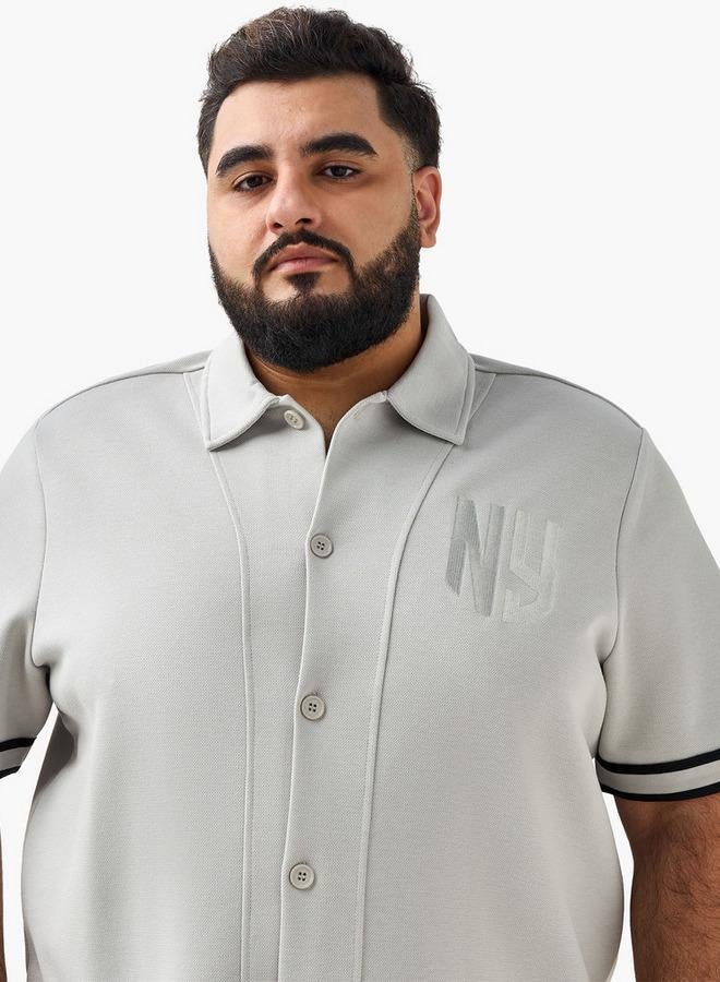 Maxim Men Regular Fit Collared Embroidered Short Sleeve Shirt - Image 5