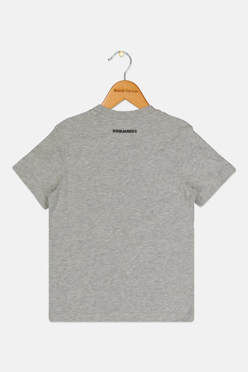 DSQUARED2 Toddlers Boy Short Sleeves Graphic Print T-Shirt, Heather Grey - Image 2