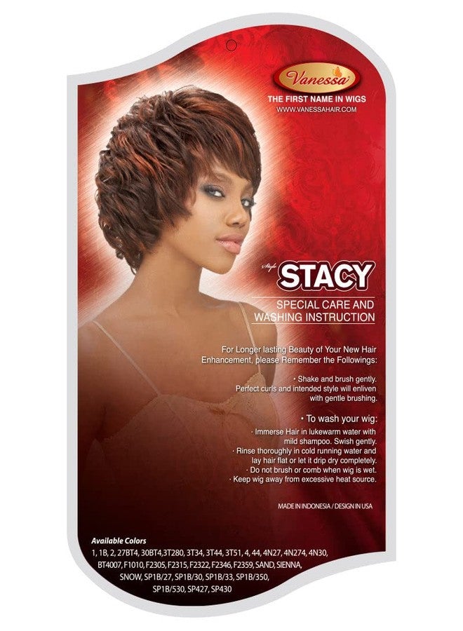 VANESSA Fashion Wigs Medium Short Length Layered Wavy Style Synthetic Hair Wig - STACY (SP1B/27) - Image 4