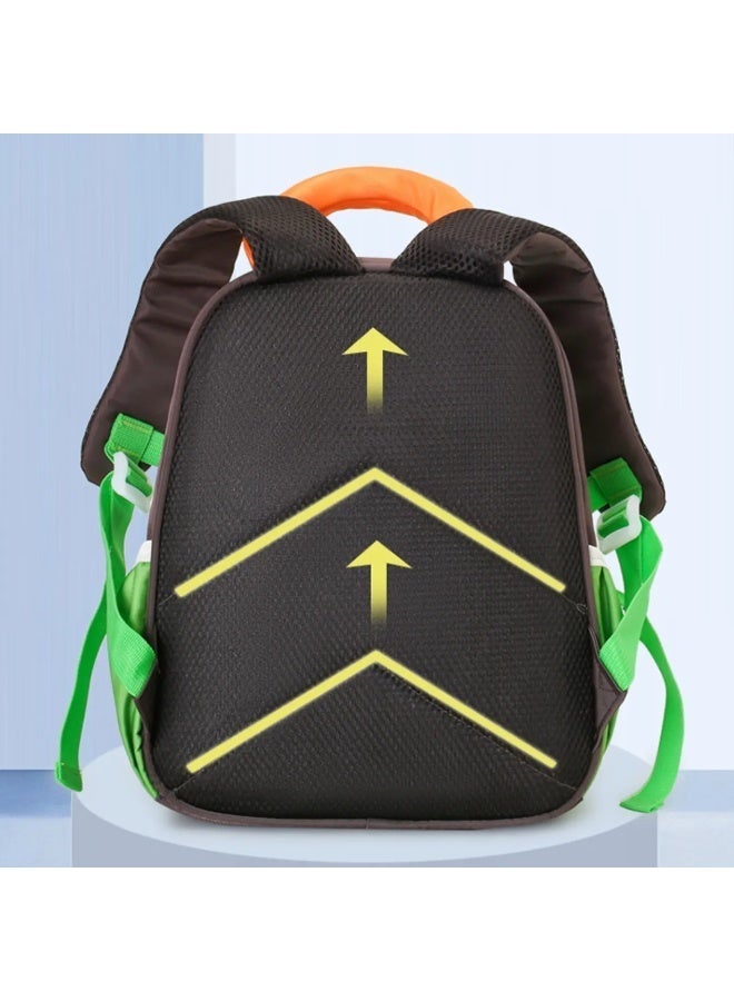 Kids Backpack 3-5 Years Color-Block Triangular – Lightweight Waterproof Spine-Protective Bag for Boys Girls, Large Capacity Kindergarten Travel Gift - Image 2