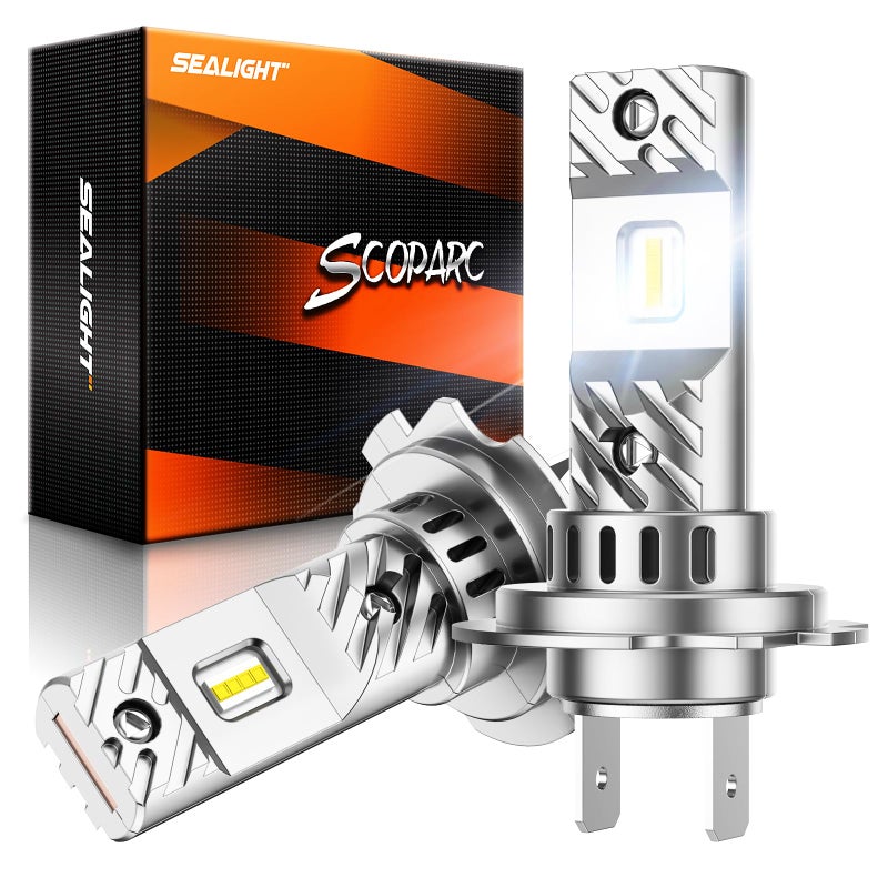 SEALIGHT H7 Bulbs 1:1 Design, 36000LM Ultra-Bright S6 H7 Dual Bulbs No Adapter Required No Cordless, 6500K White Light, 60000+Long Lifespan, Plug-N-Play, Driving Fog Spot Light Assemblies, Pack of 2 - Image 1