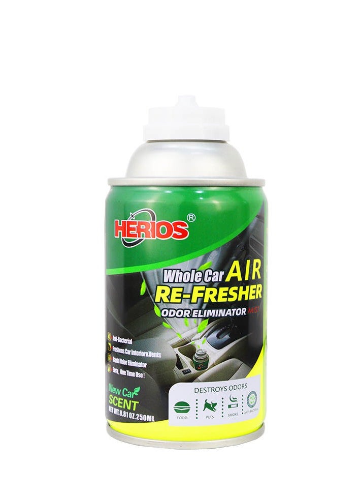 HERIOS - Herios Car AC Cleaner and Odor Eliminator with Long Lasting New Car Scent 250ML, Removes Embedded Odors for Up to 30 Days - Image 1