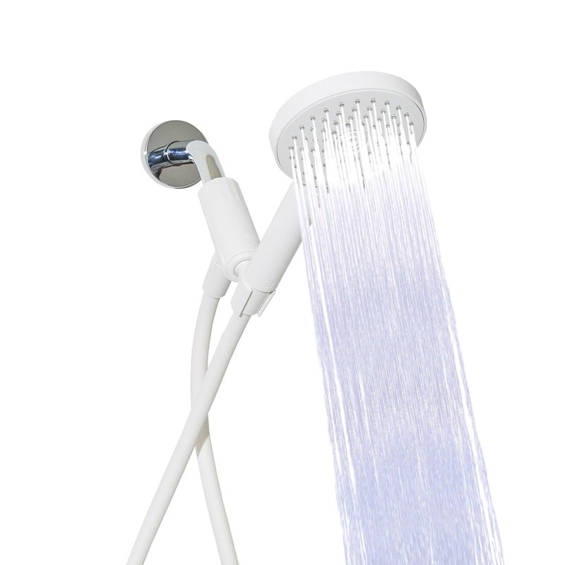 Sproos! Sproos - Handheld Shower Head, High Pressure, 3 Spray Functions Plus Pause, Extra Long 70 Inch Hose - Eco-friendly Materials - Easy DIY Installation - High Pressure Performance - White - Image 1