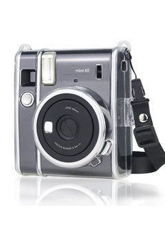 Y&D Ransparent Case, Crystal Hard PVC Clear Case with Shoulder Strap, Protective Compatible Fujifilm Instax Mini 40 Instant Camera/Polaroid Camera  - Image 1