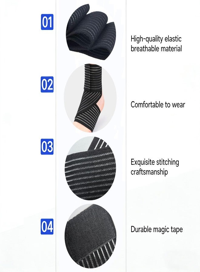 OVOY Adjustable Ankle Support Brace with Hook and Loop Closure - Breathable Anti-Slip Sports Wrap for Men Women, Sprain Recovery for Sports (1 Pair) - Image 3