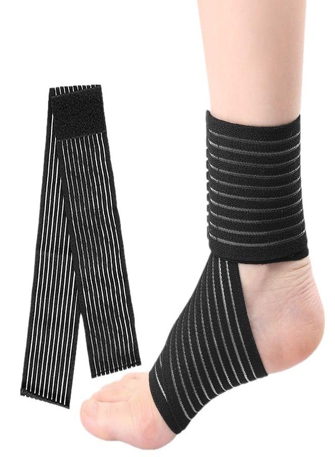 OVOY Adjustable Ankle Support Brace with Hook and Loop Closure - Breathable Anti-Slip Sports Wrap for Men Women, Sprain Recovery for Sports (1 Pair) - Image 1