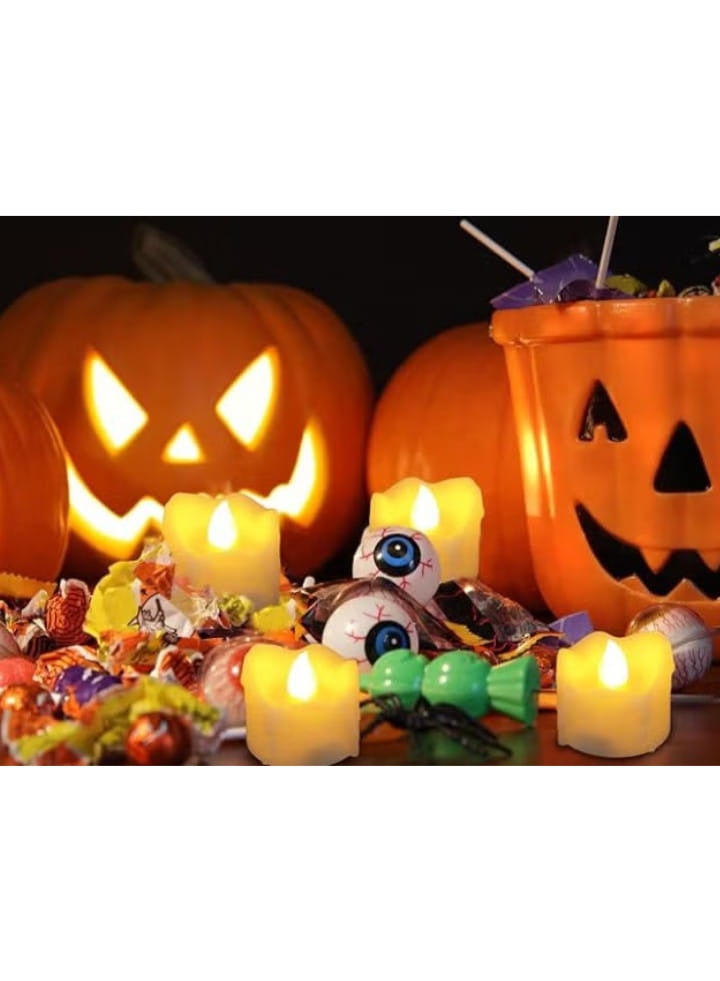 12 قطعة - شموع LED عديمة اللهب تعمل بالبطارية مع مؤقت - Image 4