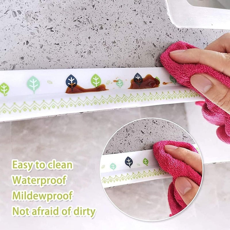 Multi Color Sink Tape For Kitchen And Bathroom Waterproof Tape Sink gate Gap Blocker Door Gap Filler Bathroom Door Water Stopper Door Tape 1 Pack  - Image 5
