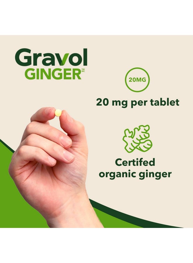 Gravol Ginger Tablets for Upset Stomach and Nausea, 20ct - Image 2