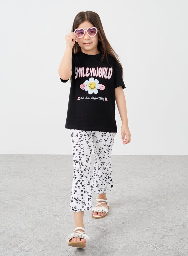 Styli All-Over Print Fit and Flare Leggings - Image 2