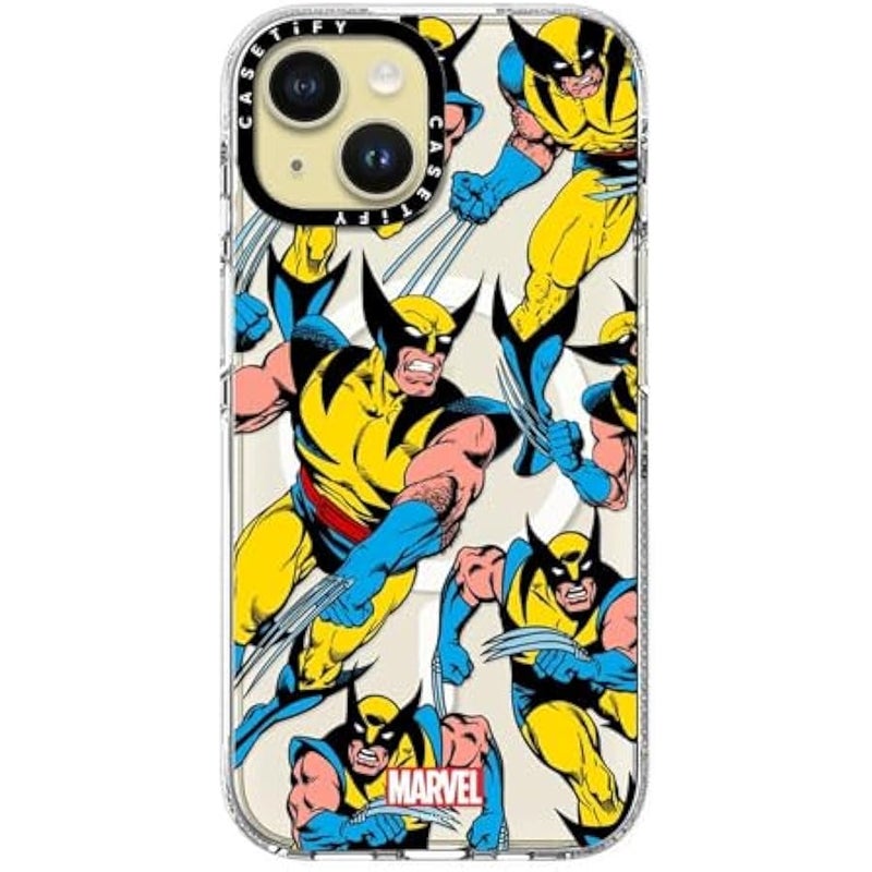 كاستيفي CASETiFY Clear iPhone 15 Case 【Deadpool & Wolverine Co-Lab/Not Yellowing / 6.6ft Drop Protection/Magsafe】 - Wolverine Pattern Case - Clear - Image 2