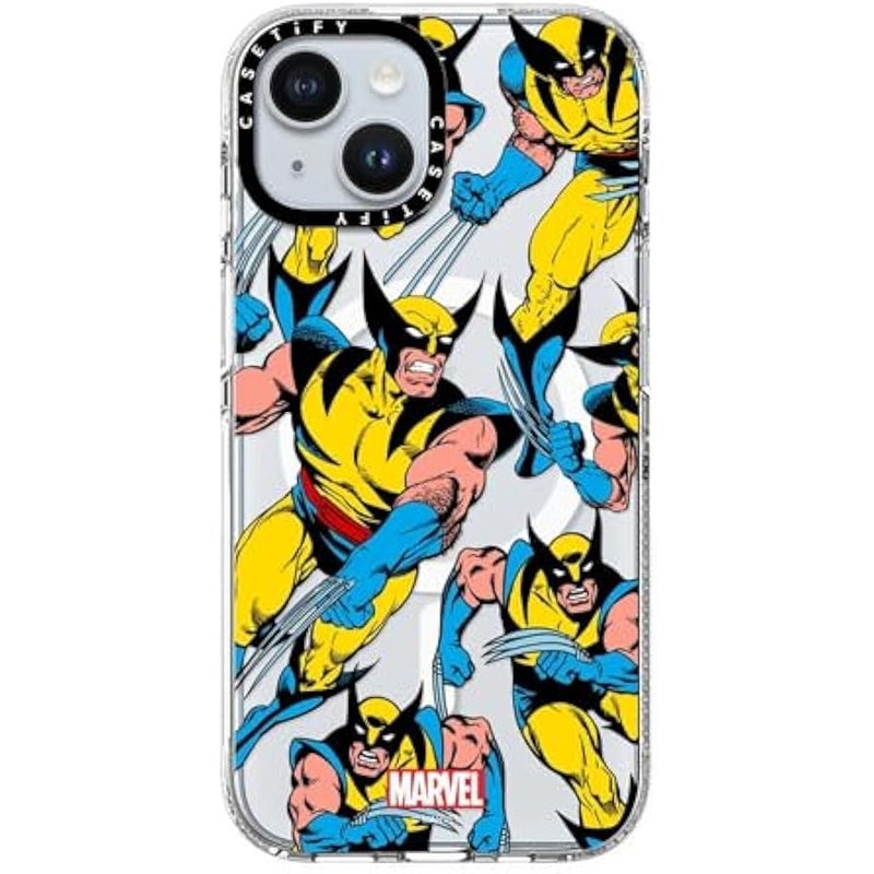 كاستيفي CASETiFY Clear iPhone 15 Case 【Deadpool & Wolverine Co-Lab/Not Yellowing / 6.6ft Drop Protection/Magsafe】 - Wolverine Pattern Case - Clear - Image 4