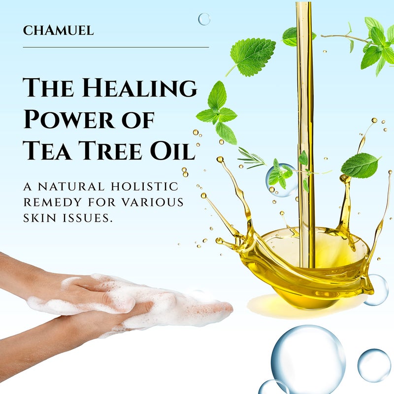 Chamuel Tea Tree Body Wash - Made With Natural Ingredients To Fights Itchy Skin, Body Odor, Athlete's Foot, Jock Itch & Toenails Issues - Organic Scented - Men & Women (11.8oz) - Image 5
